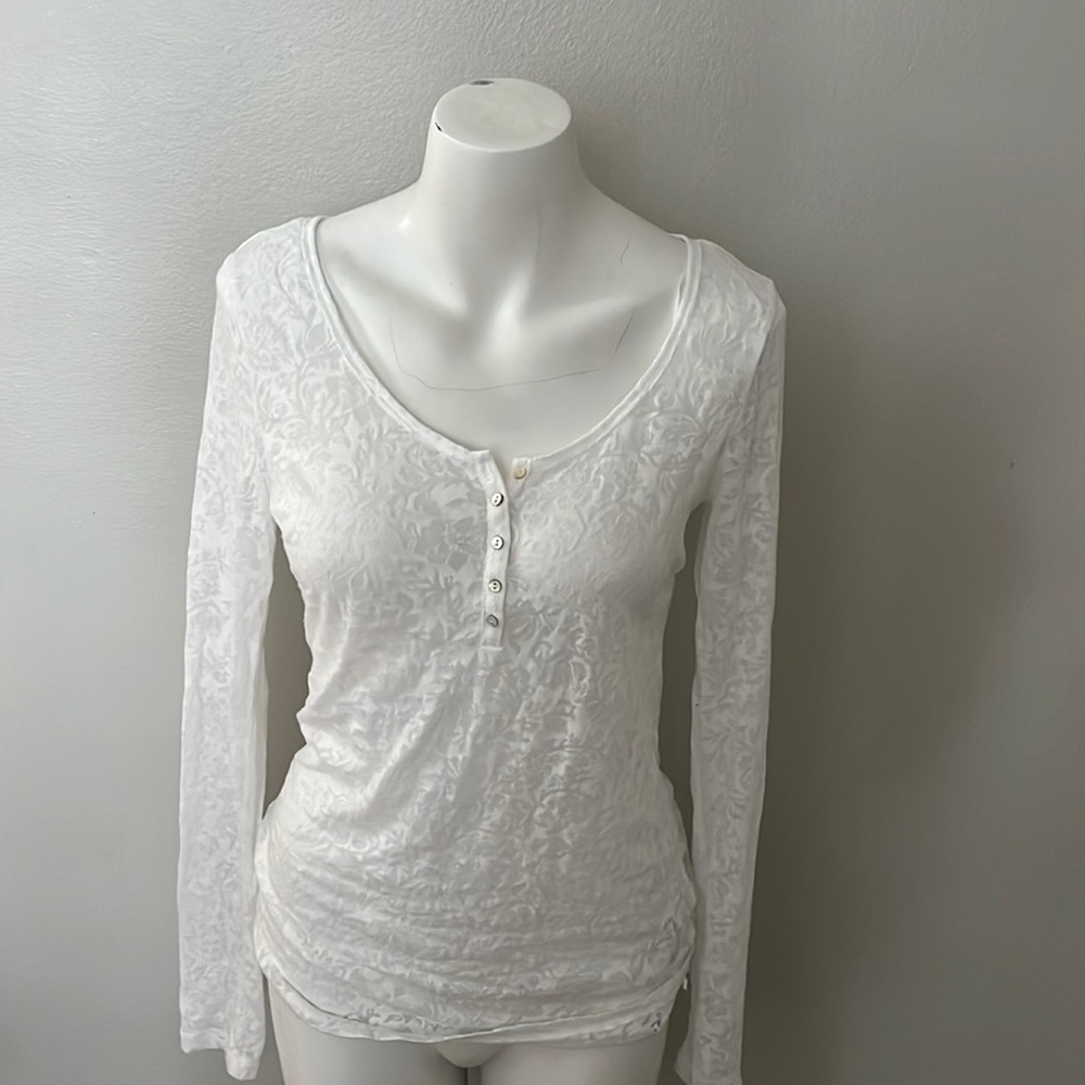H&M long sleeve white top size M